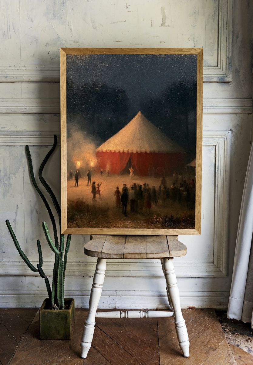 Circus Tent at Night Fine-Art Print. room preview