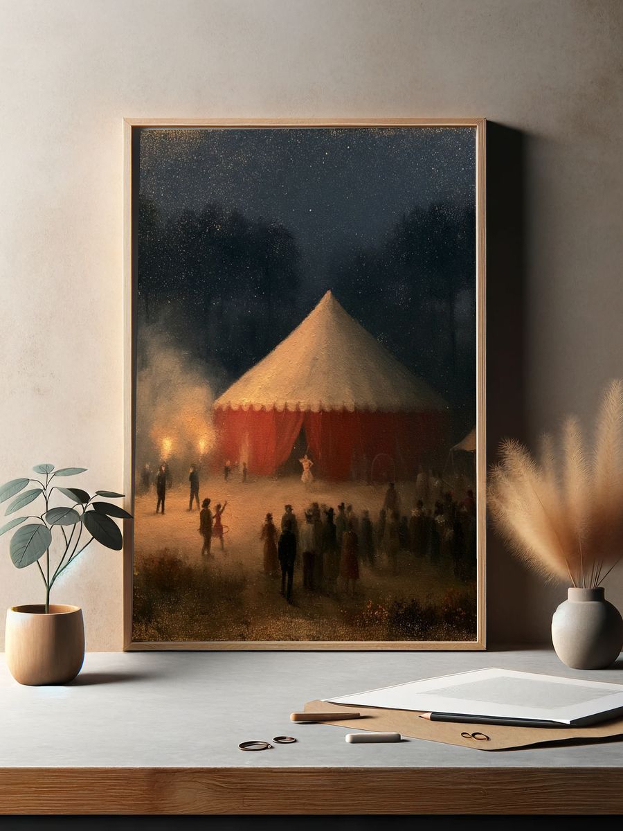 Circus Tent at Night Fine-Art Print. — room view 2