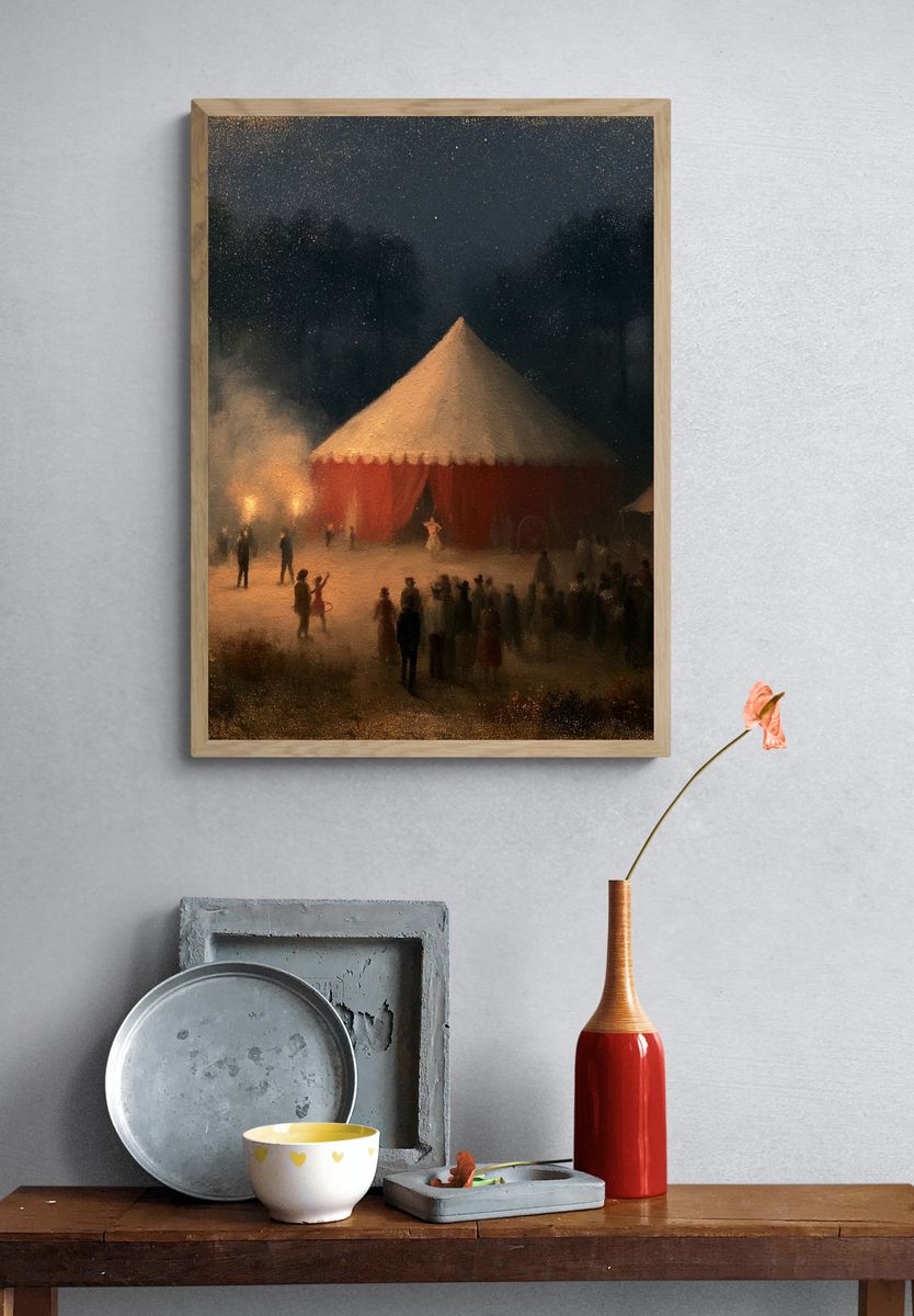 Circus Tent at Night Fine-Art Print. — room view 3