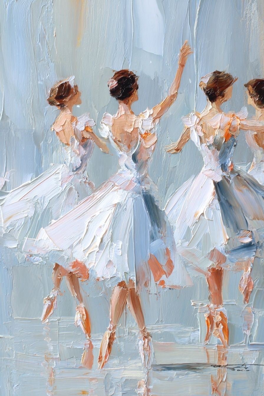 Ballet Dancers Impressionist Poster. poster — fine-art art