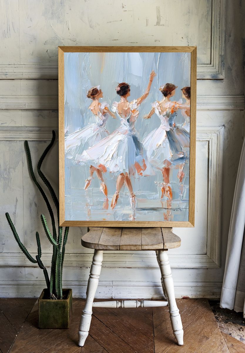 Ballet Dancers Impressionist Poster. — room view 1
