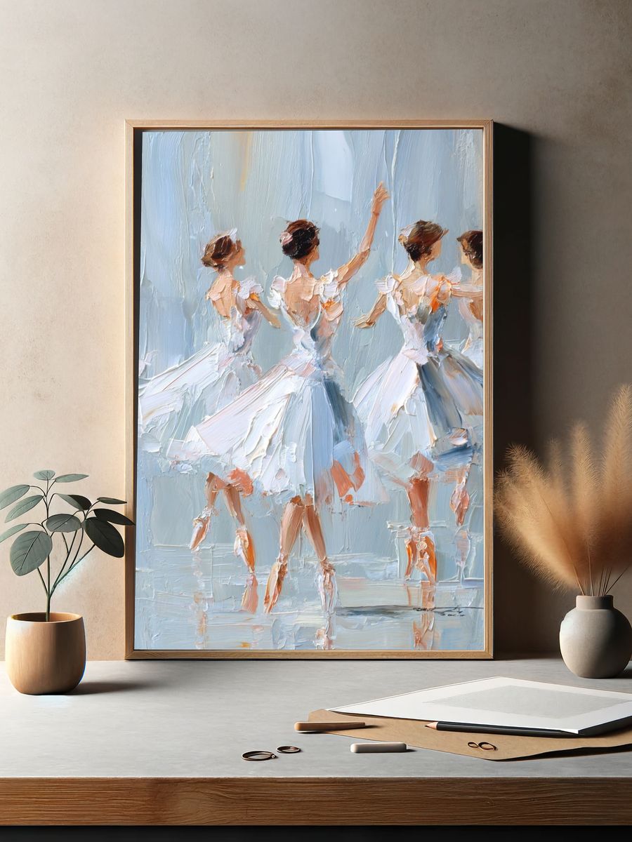 Ballet Dancers Impressionist Poster. — room view 2