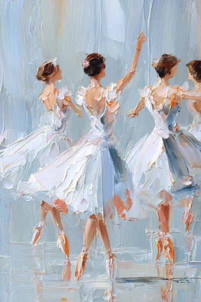 Ballet Dancers Impressionist Poster.