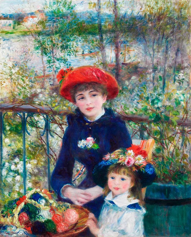 Two Sisters (On Terrace) (1881). poster — fine-art art