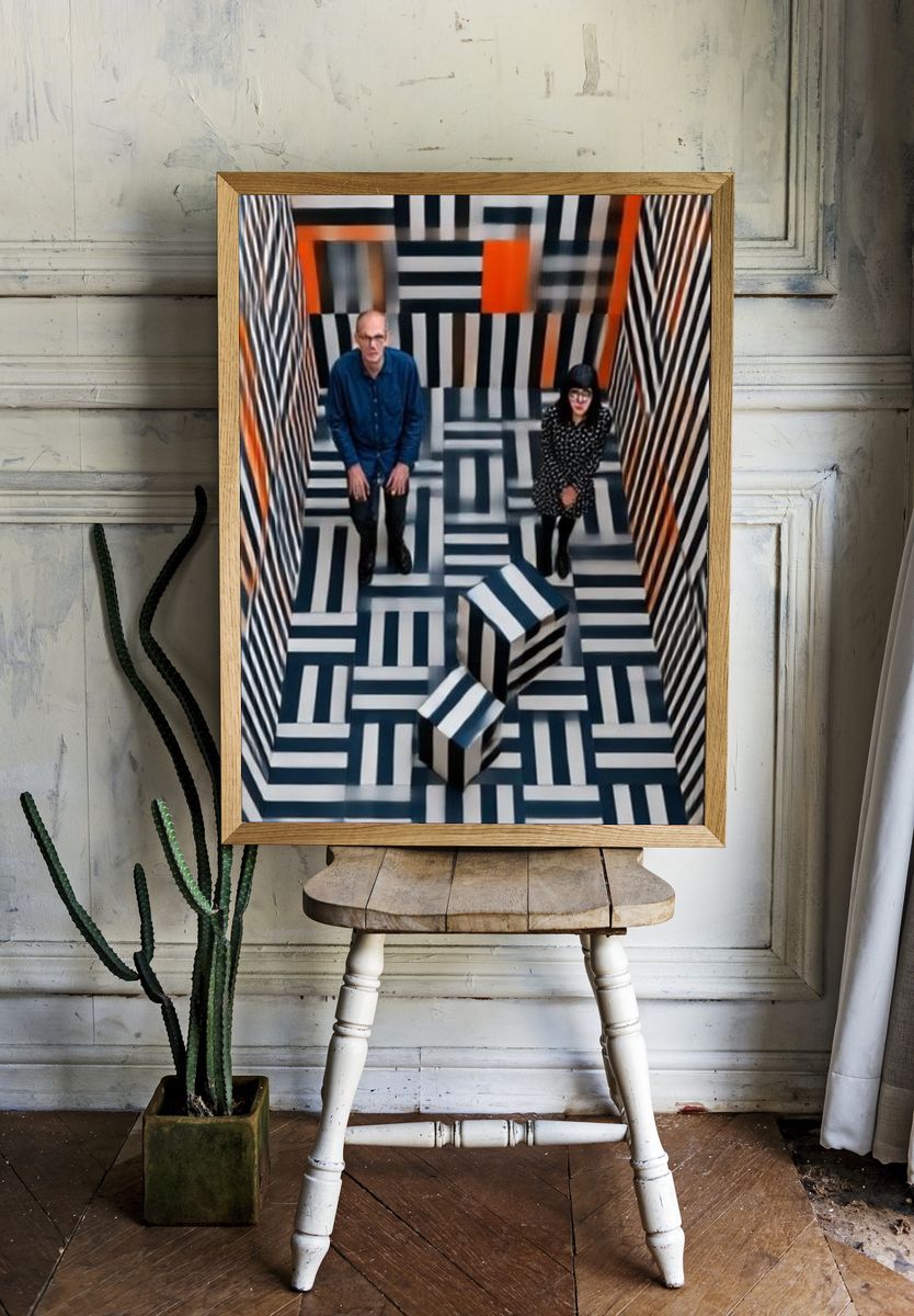 Optical Illusion Interior Poster. room preview