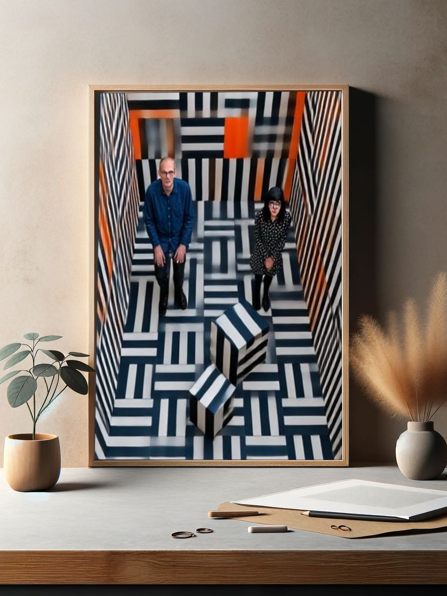 Optical Illusion Interior Poster. — room view 2