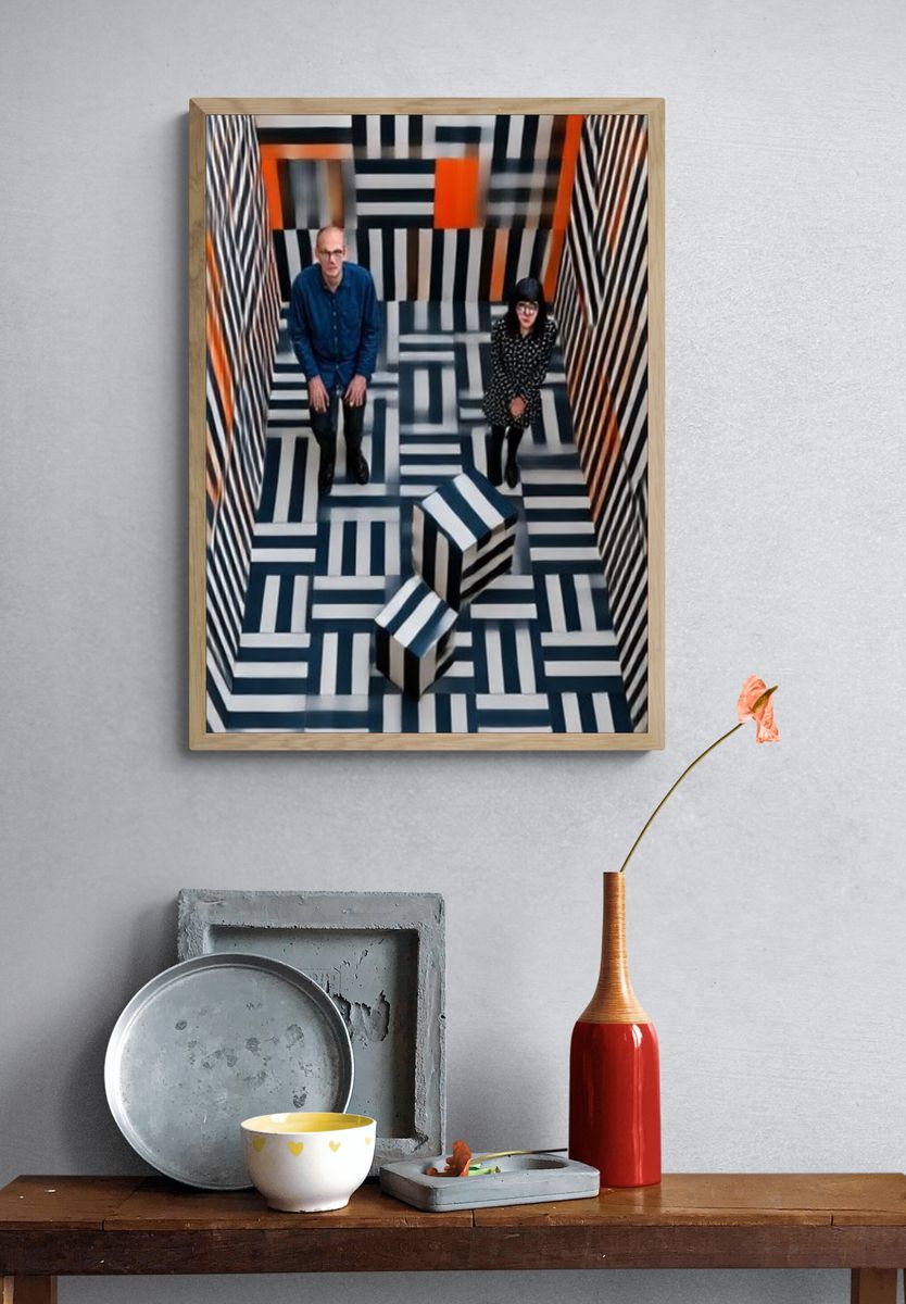 Optical Illusion Interior Poster. — room view 3