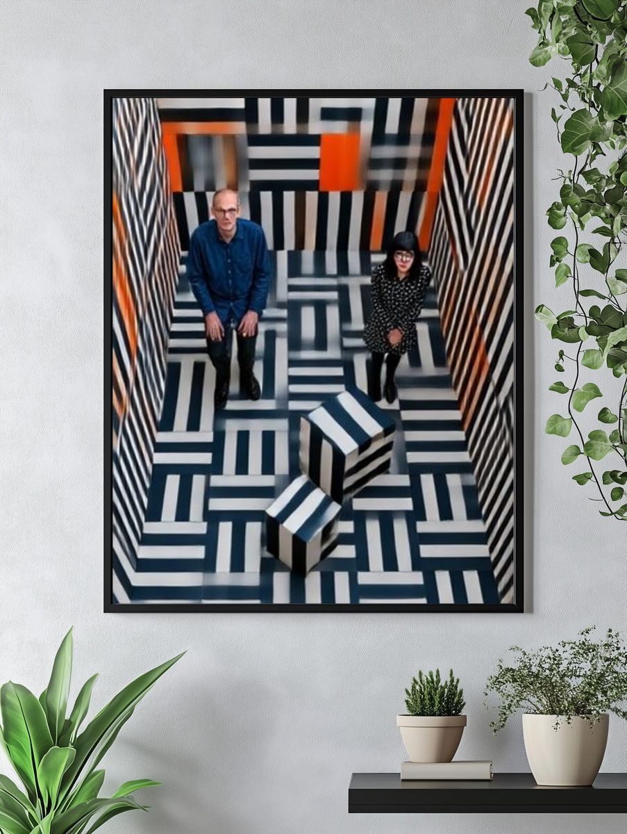 Optical Illusion Interior Poster. — room view 4