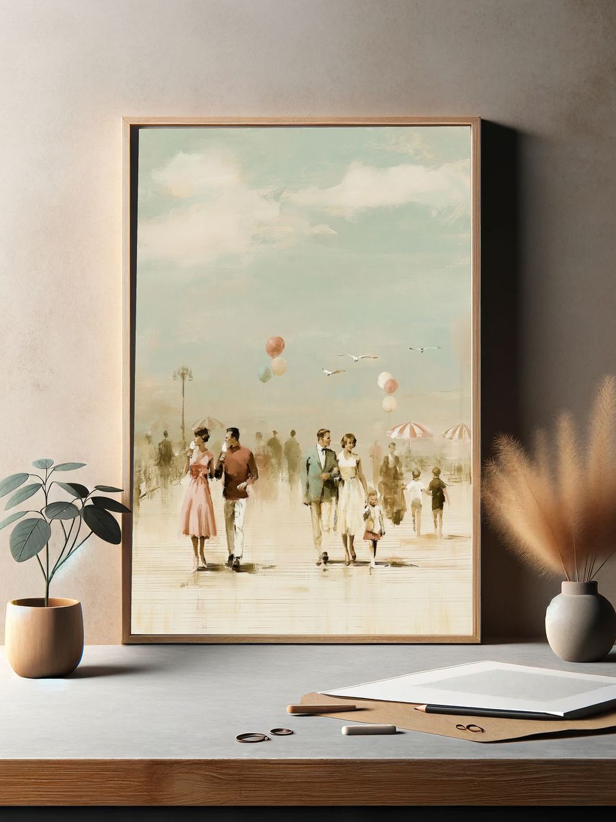 Seaside Promenade Fine-Art Poster. — room view 2