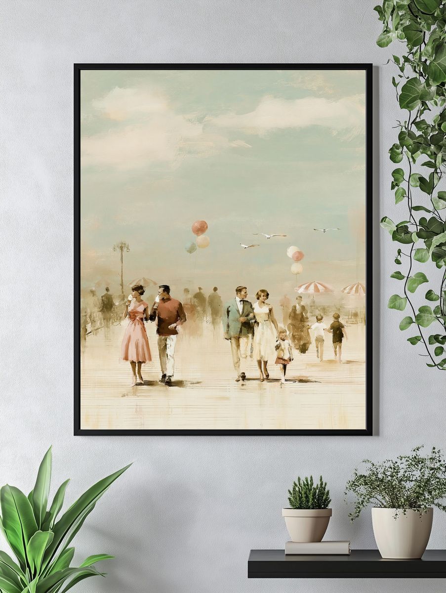 Seaside Promenade Fine-Art Poster. — room view 4