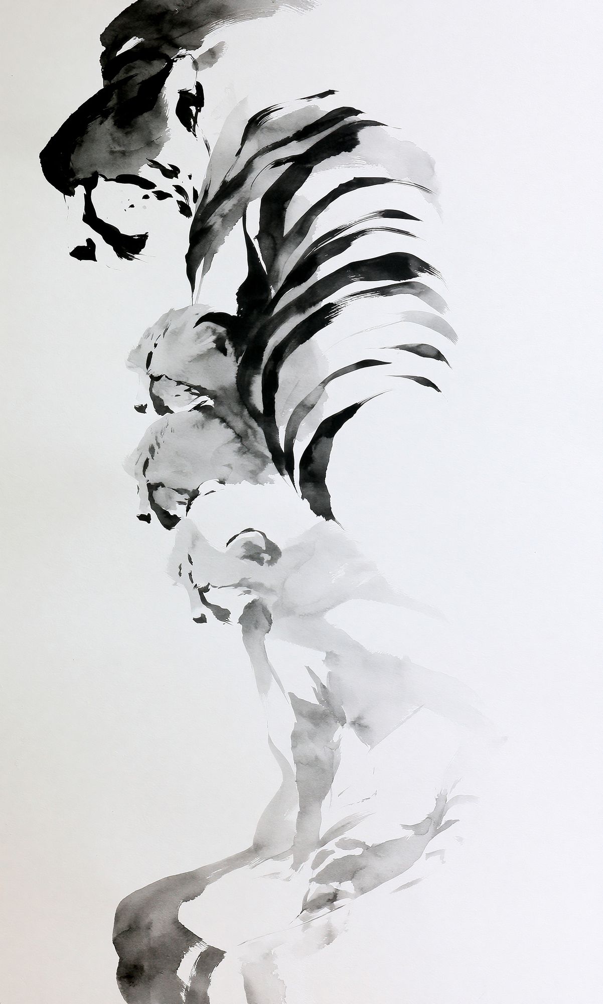 Abstract Ink Figure Print. poster detail