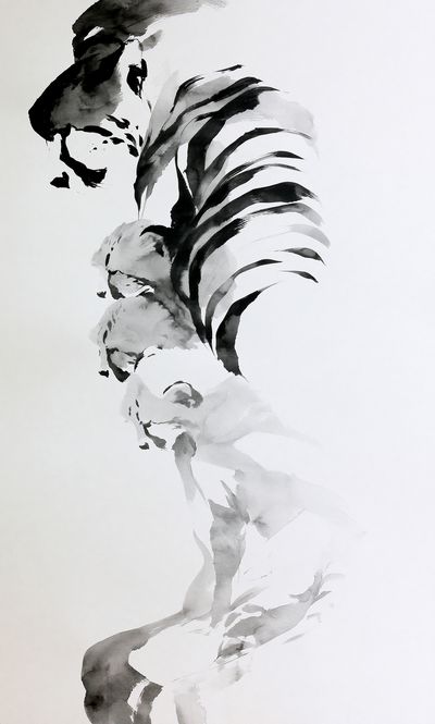 Abstract Ink Figure Print.