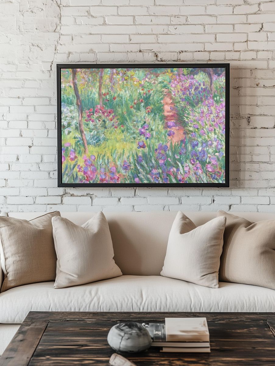 Monet impressionist wallpaper, HD background. room preview