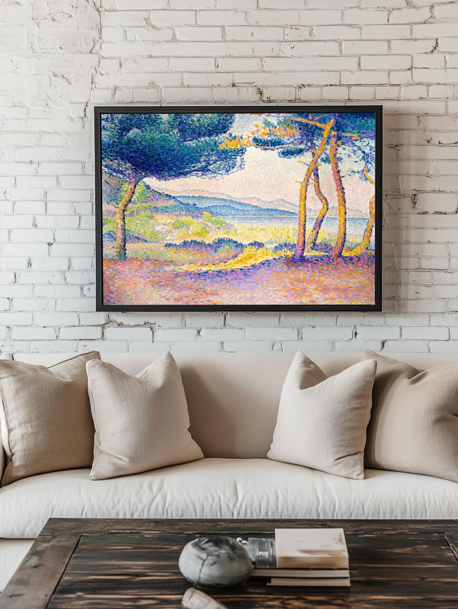 Pines Along Shore (1896) painting. room preview