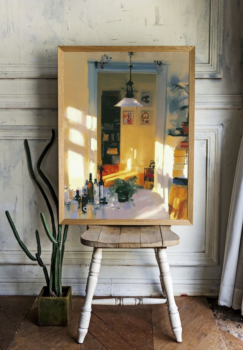 Sunlit Dining Room — Contemporary Print. room preview