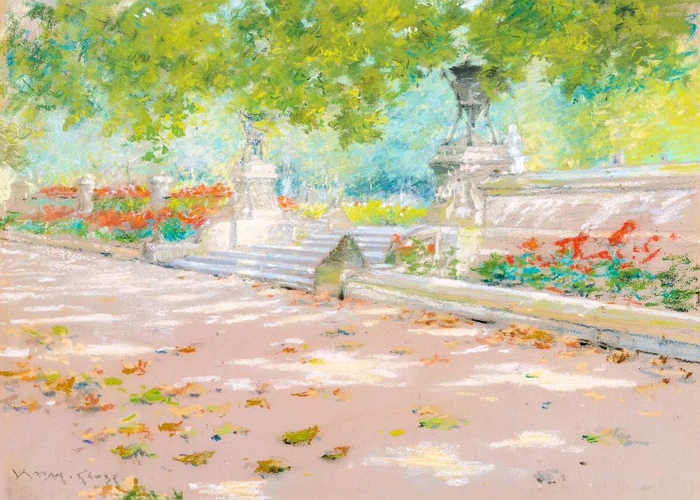 Terrace, Prospect Park (1887) drawing. poster — fine-art art