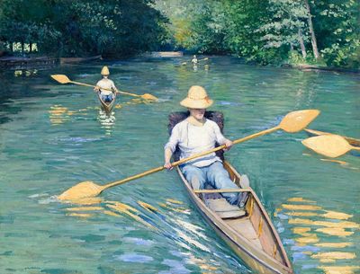 Skiffs (1877) painting high resolution. poster print
