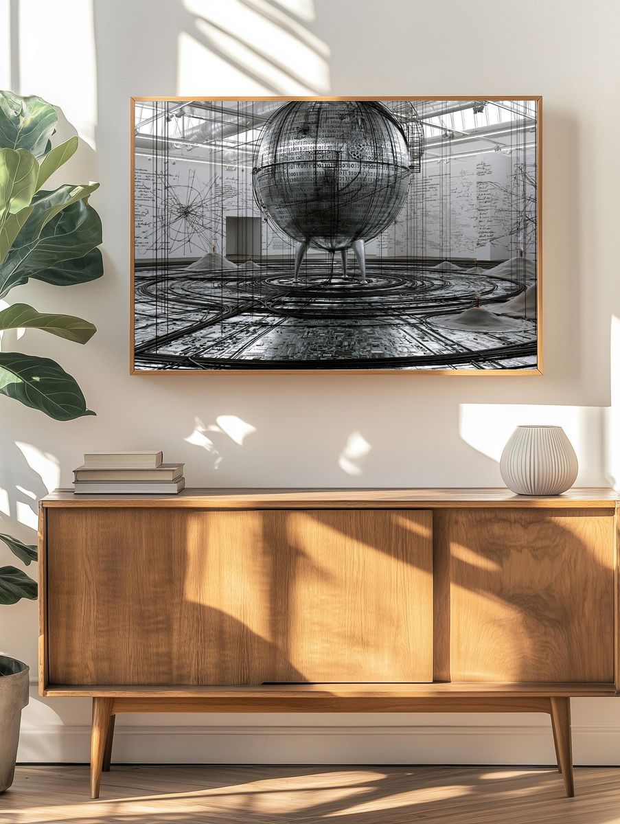 Digital Sphere Installation Print. — room view 3