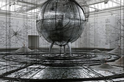 Digital Sphere Installation Print.