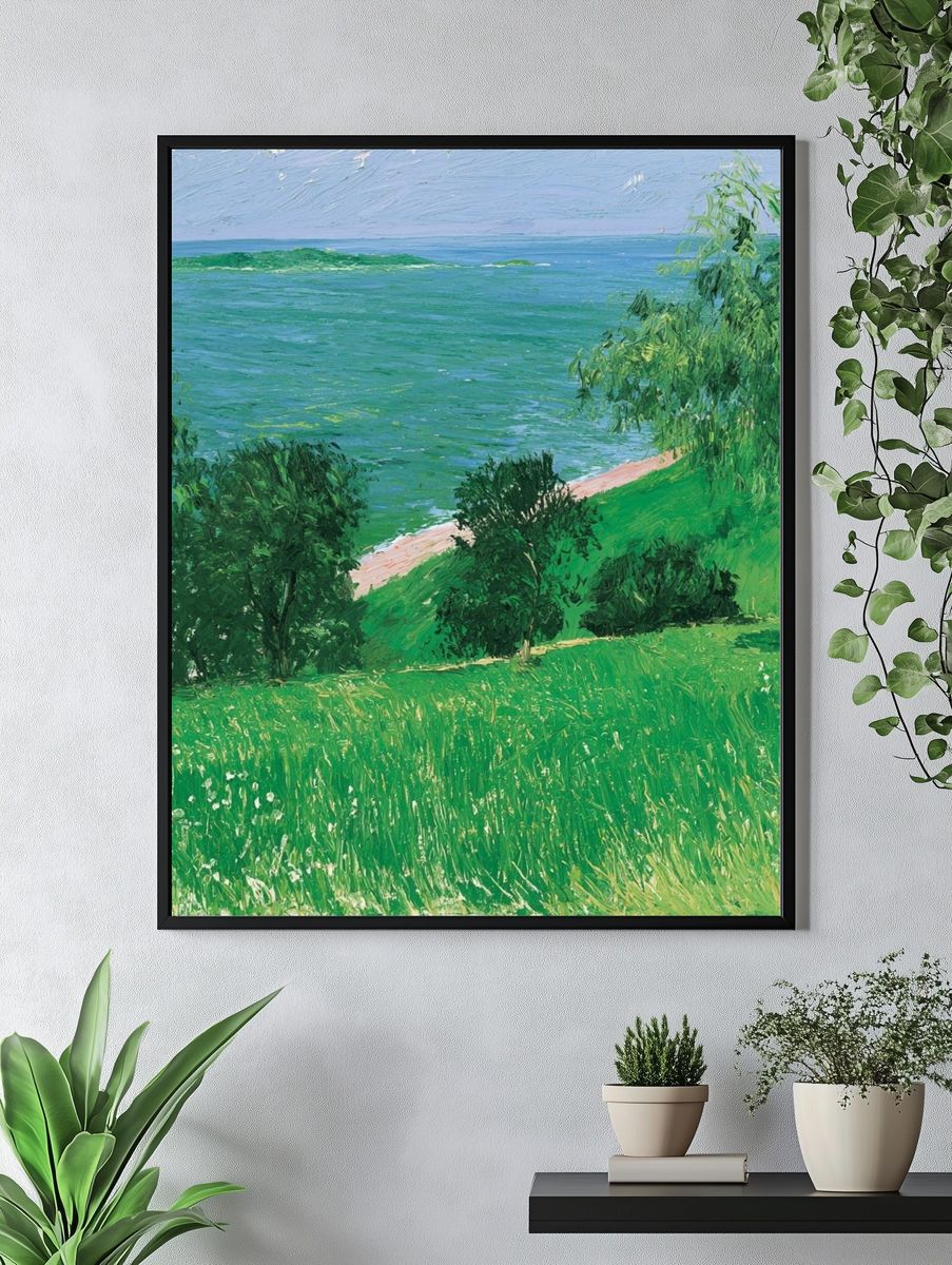 Coastal Meadow Impressionist Poster. — room view 4