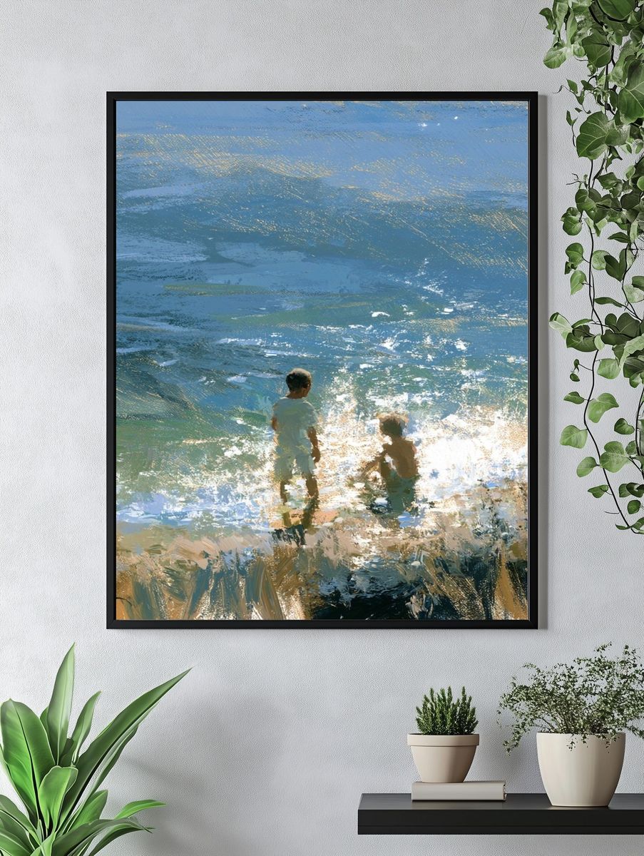 Children by the Sea Fine-Art Print. — room view 4