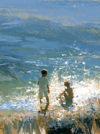 Children by the Sea Fine-Art Print.