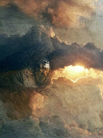 Dreamy Eye in Clouds Poster.