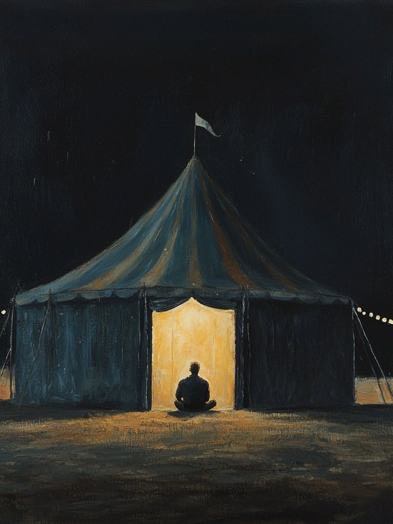 Circus Tent at Night Poster. poster detail
