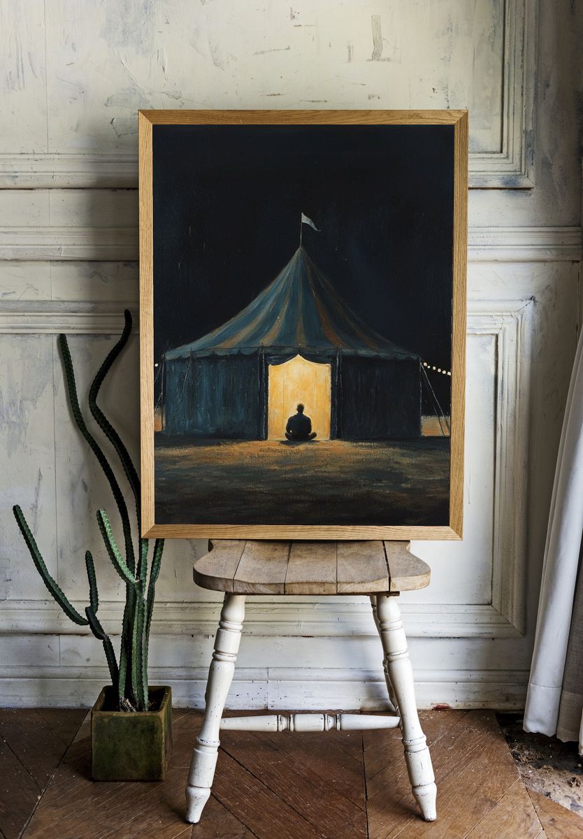 Circus Tent at Night Poster. — room view 1