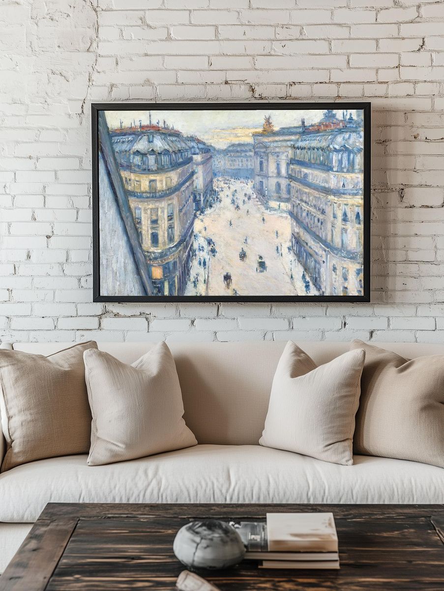 Paris Boulevard Impressionist Poster. — room view 1