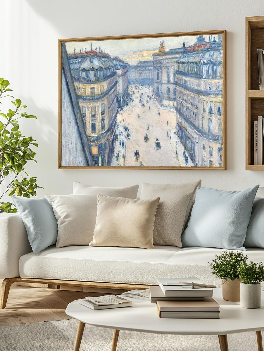 Paris Boulevard Impressionist Poster. — room view 2