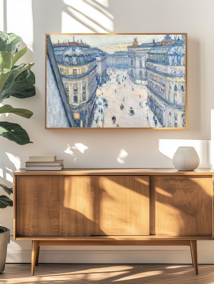 Paris Boulevard Impressionist Poster. — room view 3