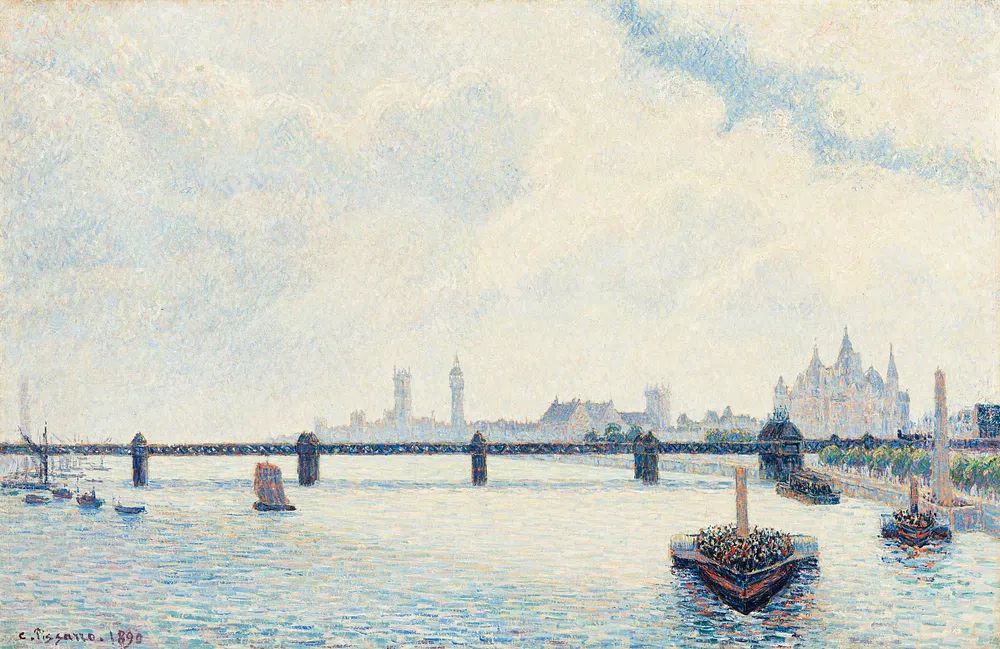 Charing Cross Bridge, London (1890). poster detail