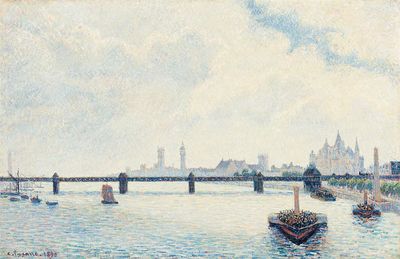Charing Cross Bridge, London (1890). poster