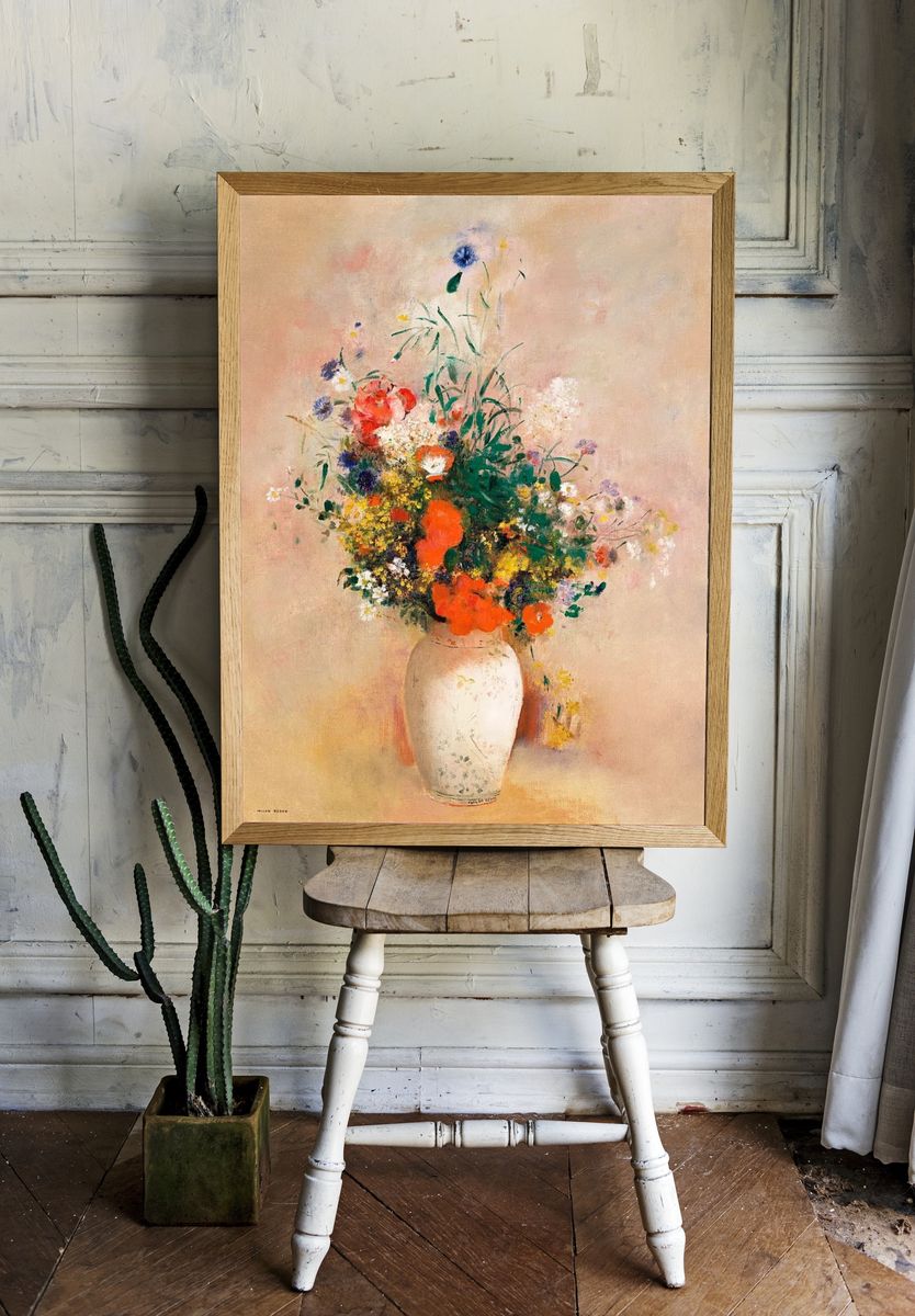 Vase Flowers (Pink Background) (1906). — room view 1