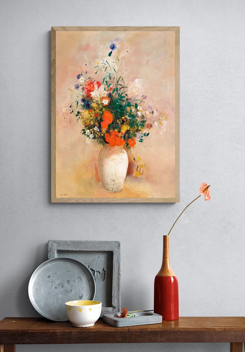 Vase Flowers (Pink Background) (1906). — room view 3