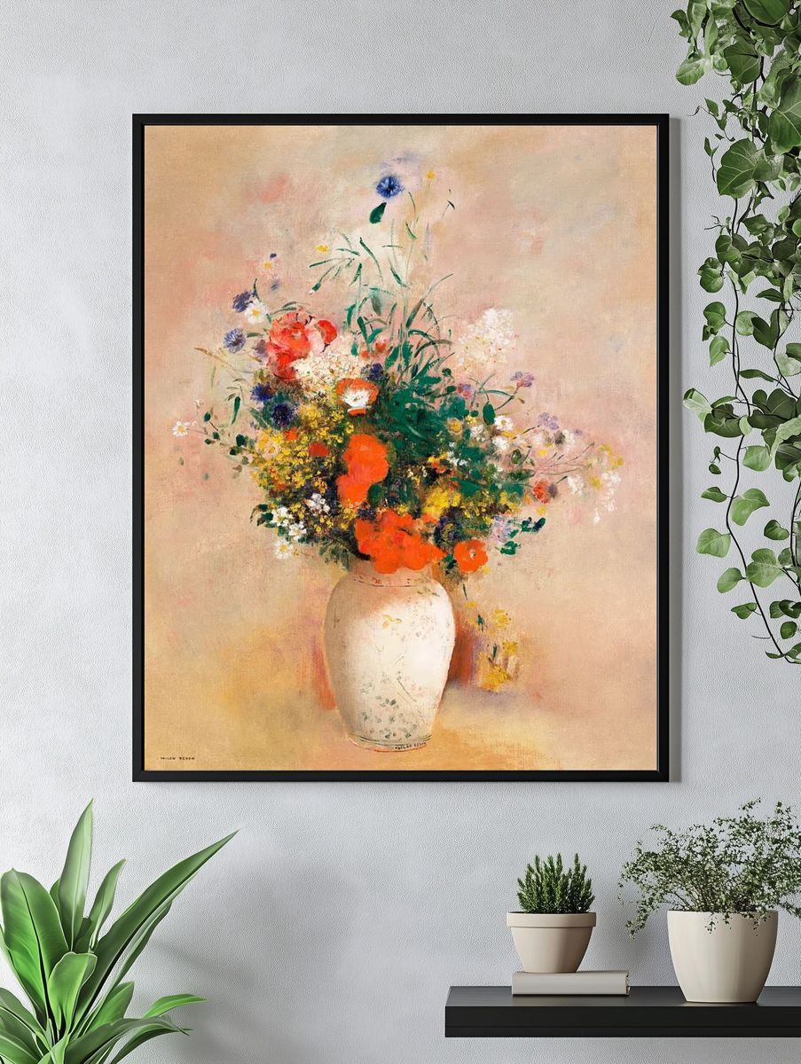 Vase Flowers (Pink Background) (1906). — room view 4