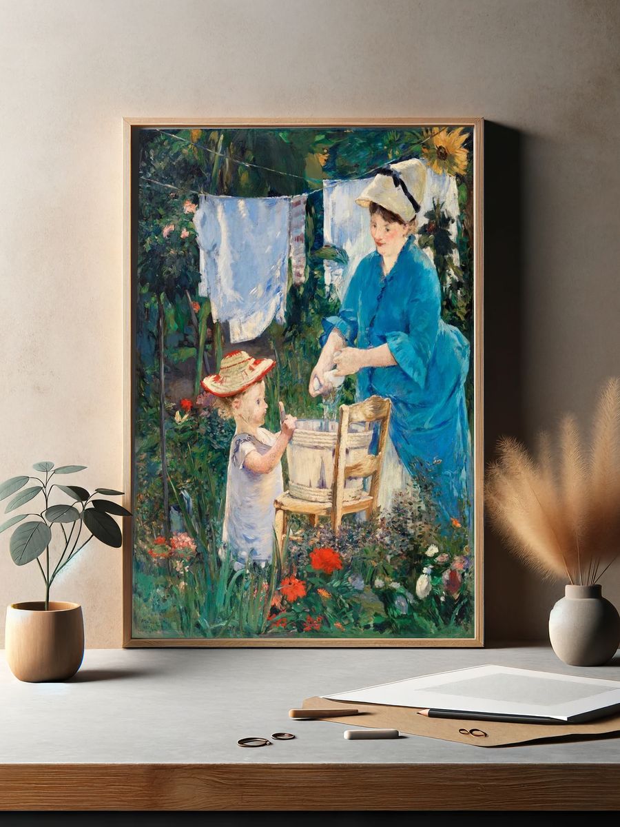 Laundry (Le Linge), (1875) painting. — room view 2