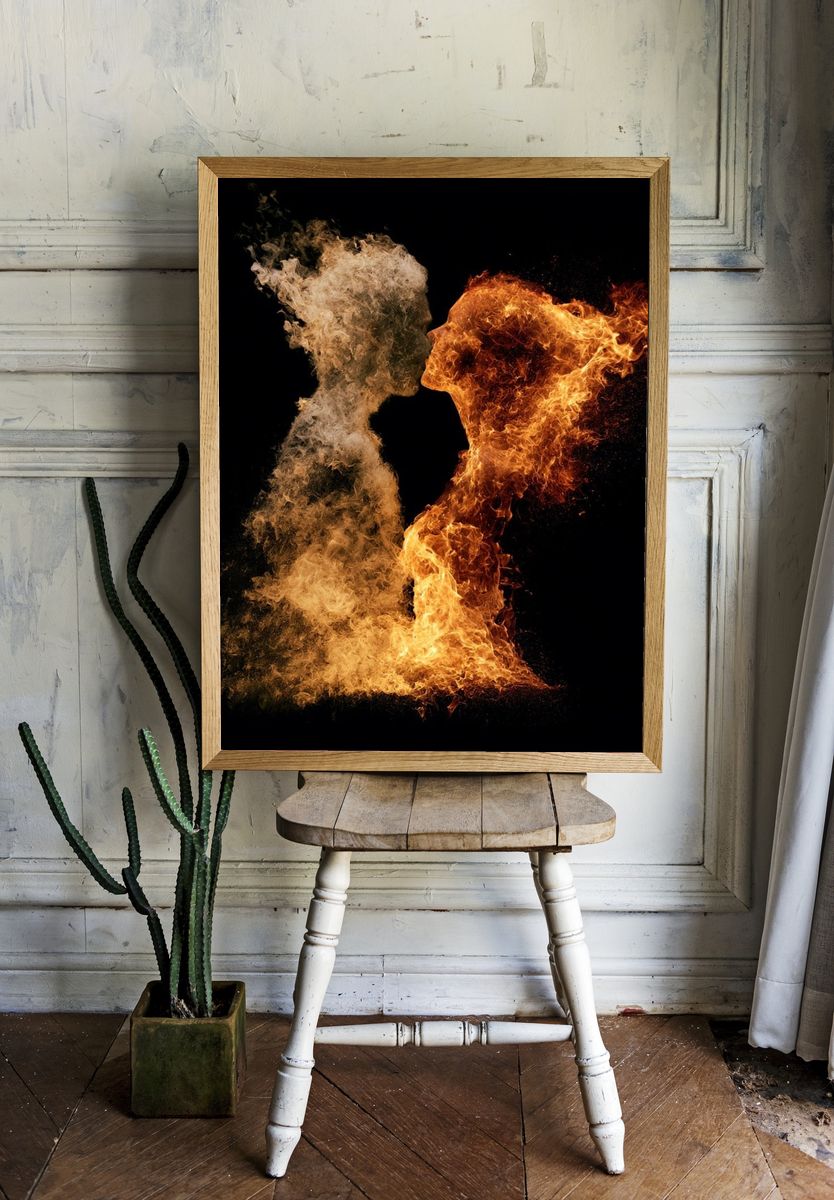 Fire and Smoke Lovers Poster. room preview