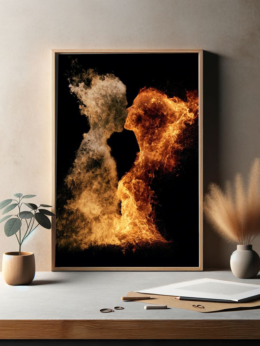 Fire and Smoke Lovers Poster. — room view 2
