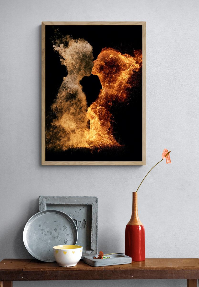 Fire and Smoke Lovers Poster. — room view 3
