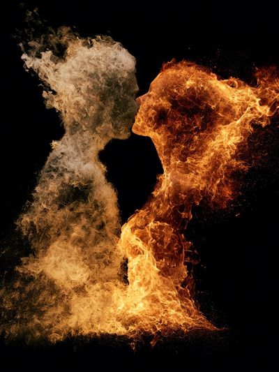 Fire and Smoke Lovers Poster.