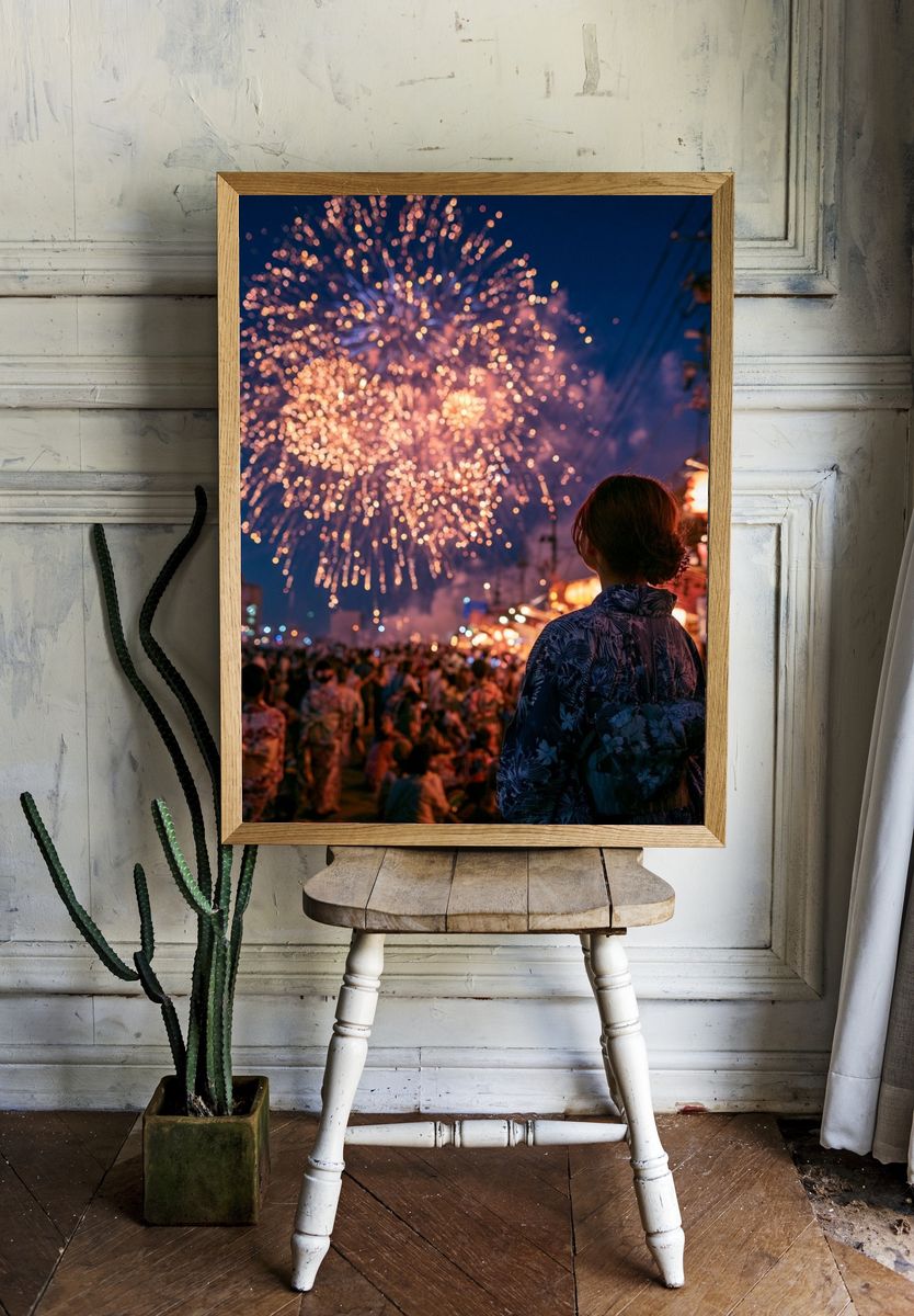 Fireworks Festival Night Photography Poster. room preview