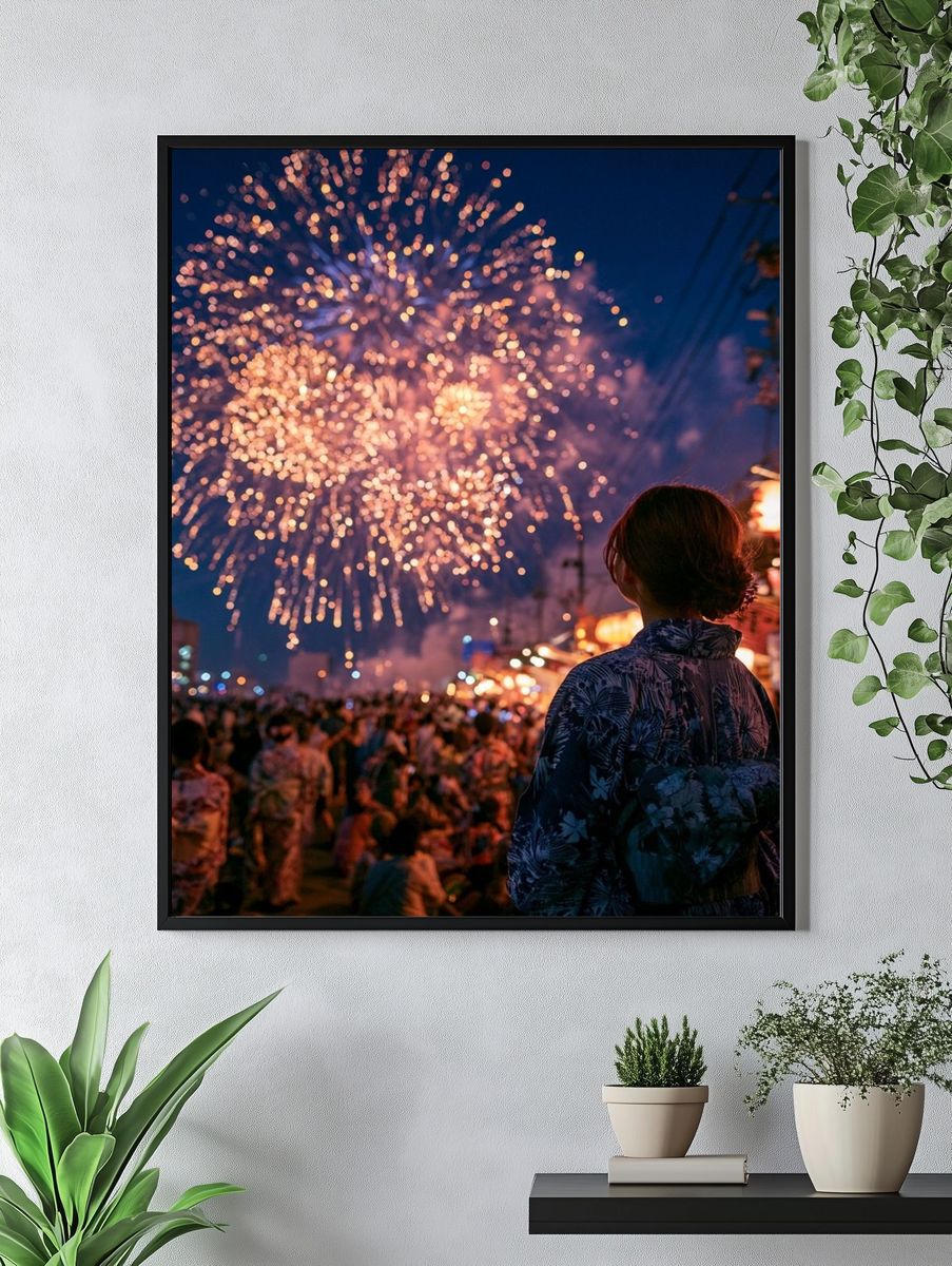 Fireworks Festival Night Photography Poster. — room view 4