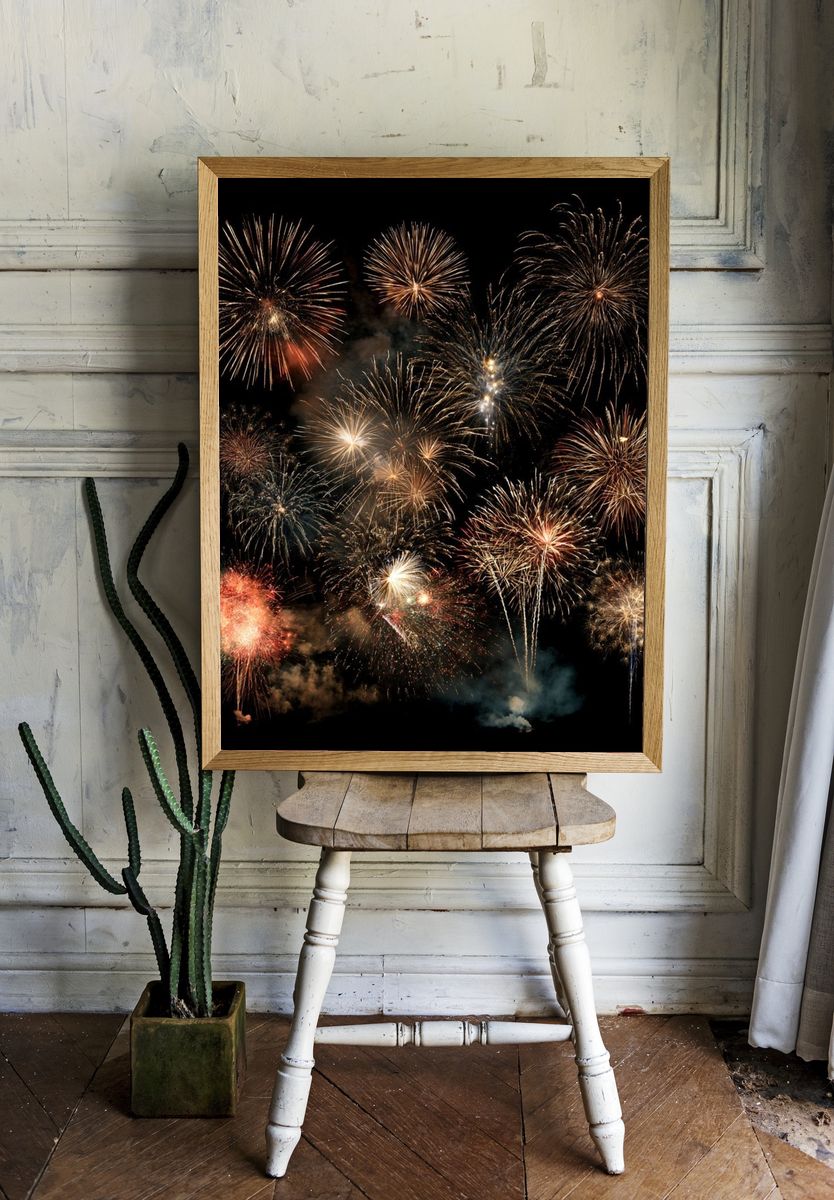 Fireworks Night Sky Poster. room preview