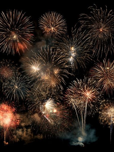 Fireworks Night Sky Poster. poster