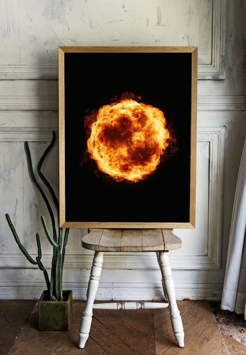 Fireball Explosion Photography Poster. room preview