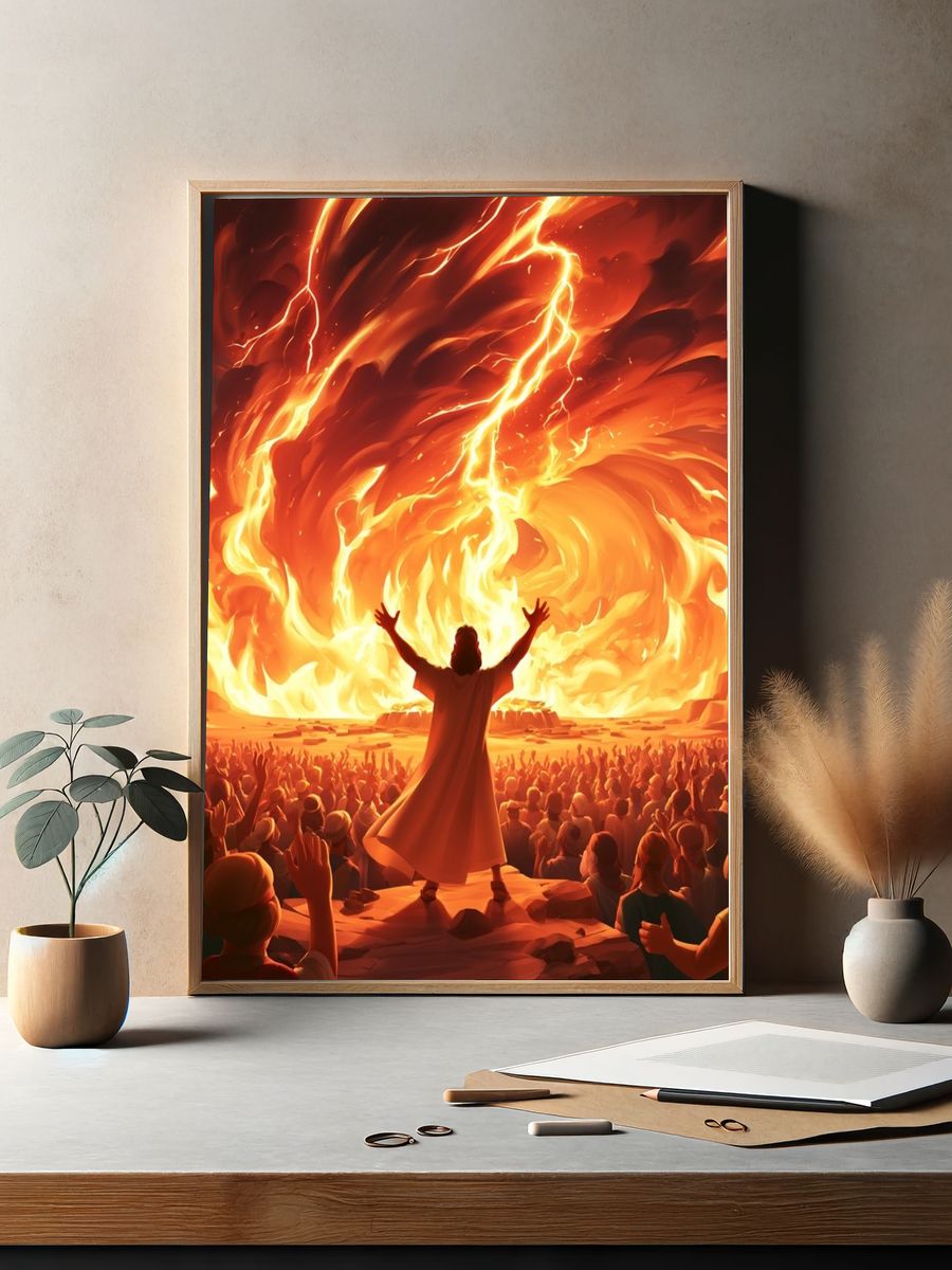 Firestorm Prophecy Illustration Poster. — room view 2