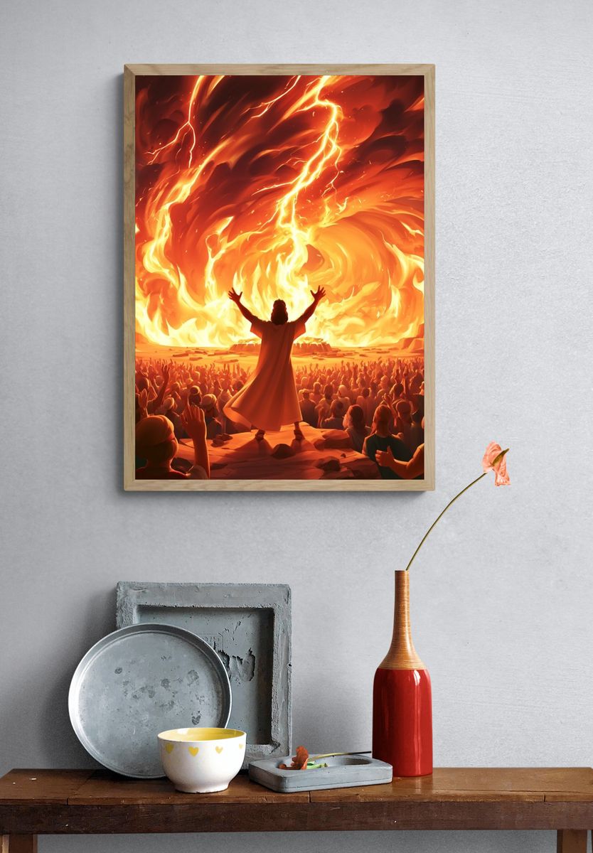 Firestorm Prophecy Illustration Poster. — room view 3