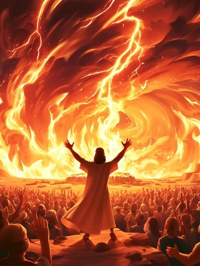 Firestorm Prophecy Illustration Poster.
